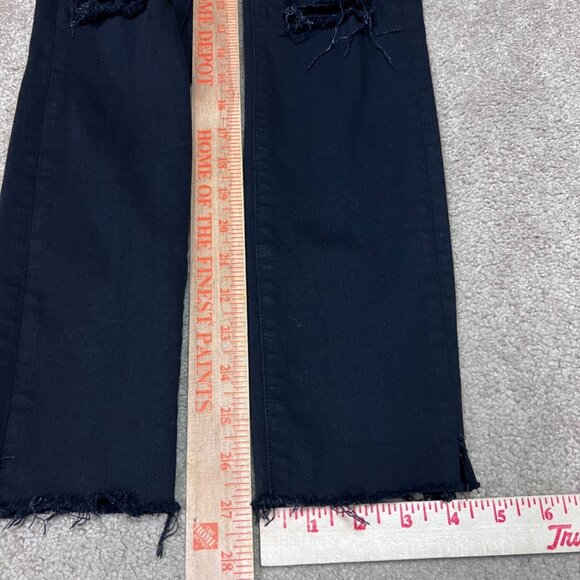 Frame Jegging Le Skinny De Jeanne Women's Black Distressed Size 27 Pockets - Picture 4 of 13